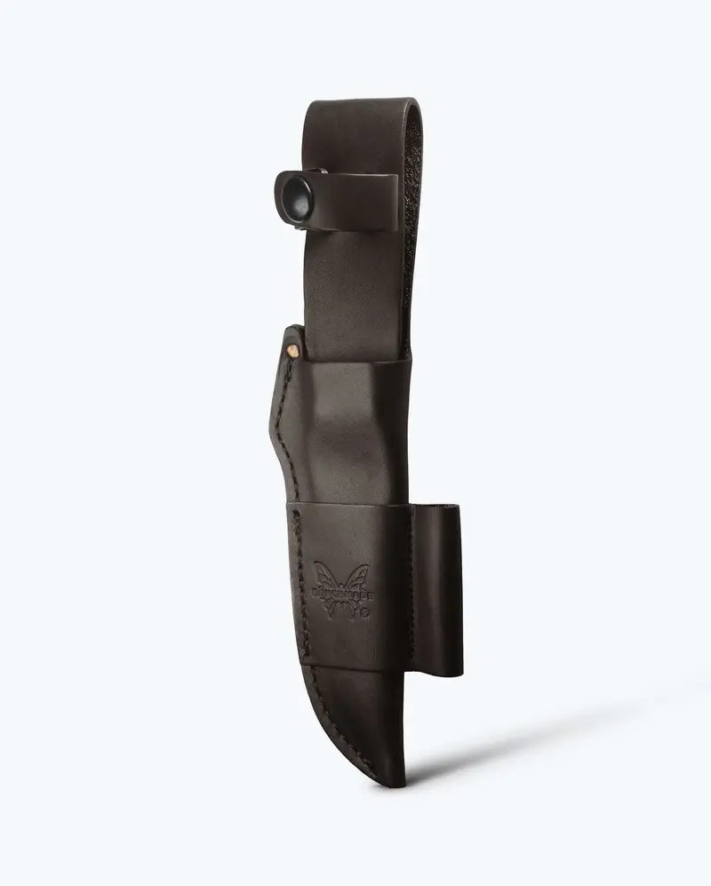 163 Bushcrafter Sheath – Full Leather Construction 1