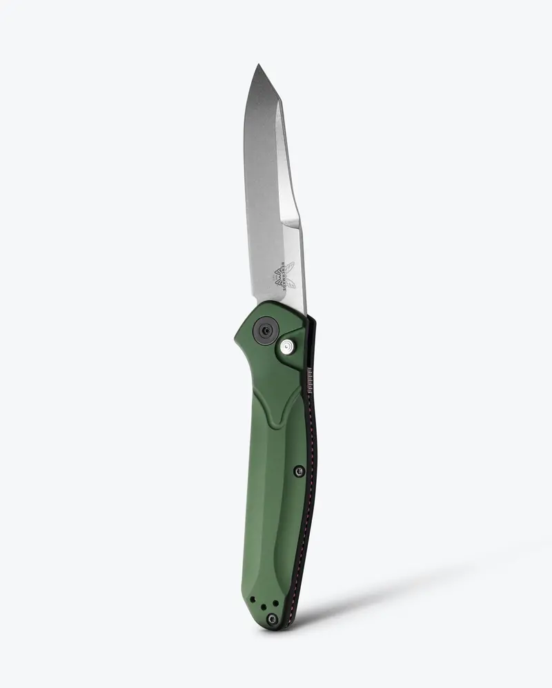 9400 Auto Osborne Knife – Green Aluminum Handle 1