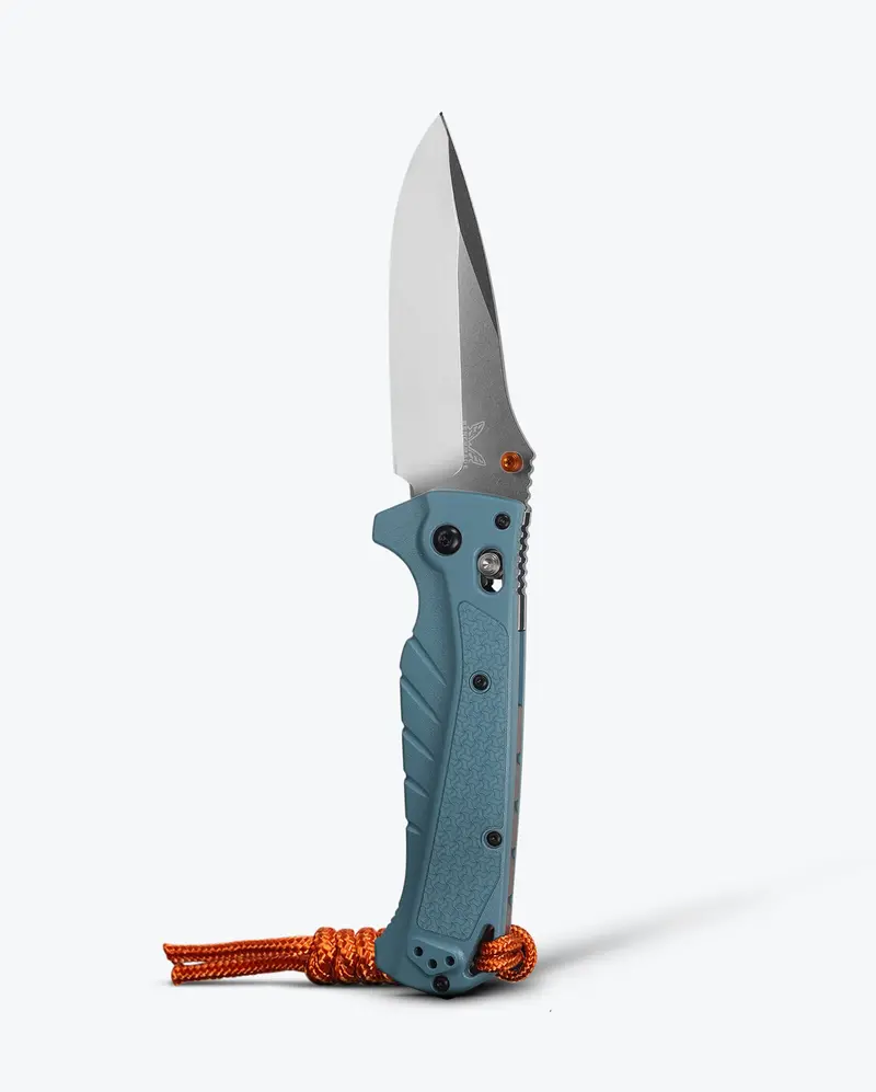 Adira Everyday Carry Knife – Depth Blue Grivory Handle, Drop-Point Blade 1