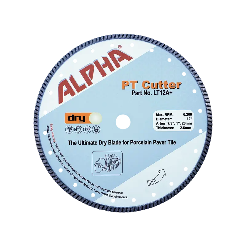 Alpha Pro Tools 12 In Pt Tile Cutter Blade – Compatible With 7/8 In, 1 In, And 20 Mm Arbors 1