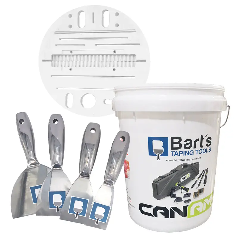 Bart’S Own Drywall Knife Set With Mudbrush In Pail 1