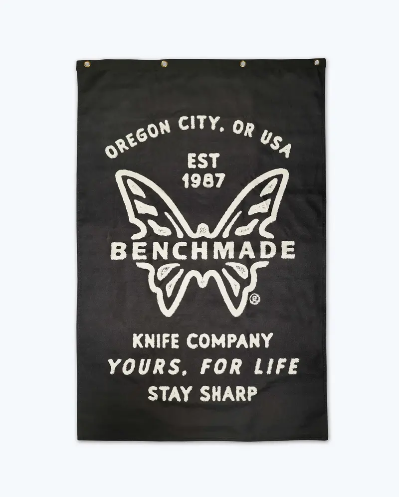 Benchmade Logo Garage Banner – Matte Black 1