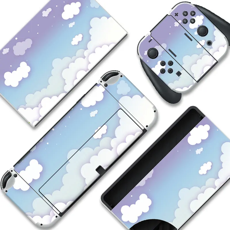 Blue Clouds Nintendo Switch Skin – Light & Airy Wrap For Lite And Oled Consoles 3