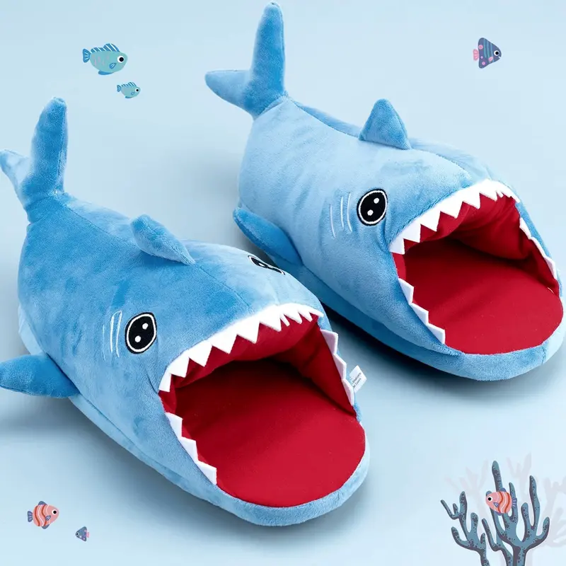 Blue Shark Animal Slippers | Cozy Home Shoes For Women 1
