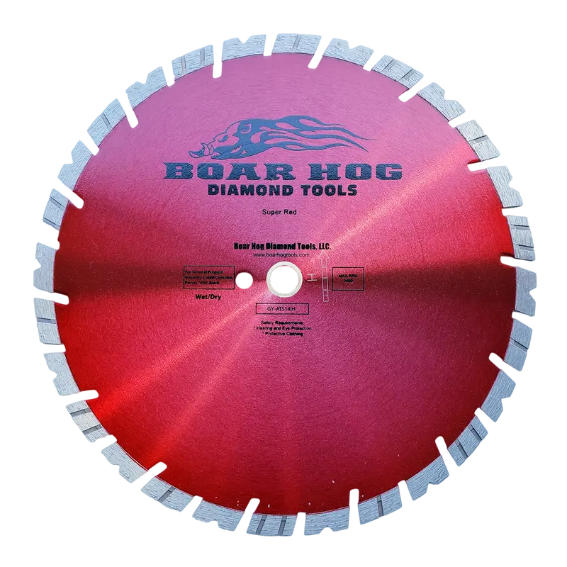 Boar Hog 12-Inch Super Red General Purpose Diamond Blade – .125" Thick, 1"-20Mm Arbor 1