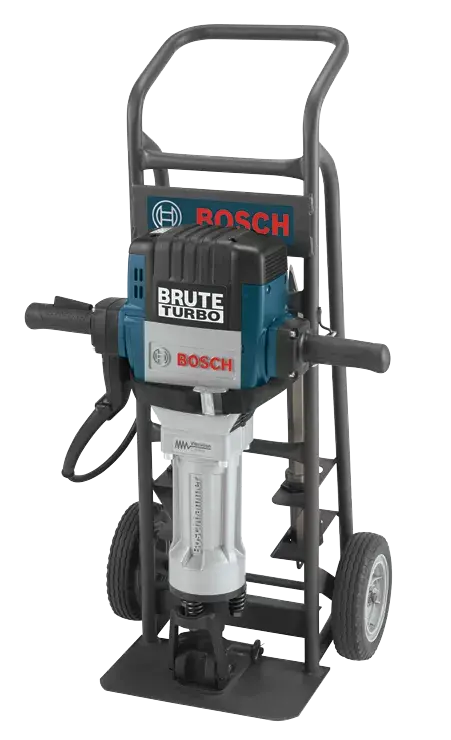 Bosch Brute Turbo 1-1/8" Hex Breaker Hammer With Heavy-Duty Cart 1