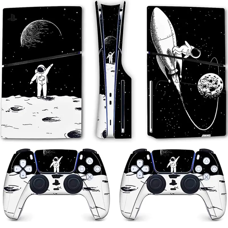 Cosmic Moon Astronaut Ps5 Skin – Stylish Vinyl Wrap For Playstation 5 2