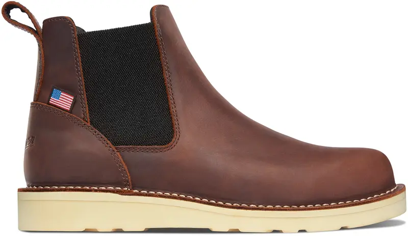 Danner Bull Run 6" Steel Toe Chelsea Boot For Men – Premium Leather, Slip-Resistant Sole, Wide Width Option 1