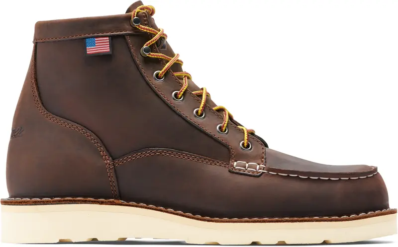 Danner Bull Run 6" Steel Toe Work Boots – Oiled Leather, Cushioned 3-Density Footbed, Eh Compliant, Standard Width 1