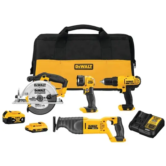 Dewalt 20V Max 4-Tool Cordless Combo Kit – Extended Runtime Option – Dck445D1M1 1