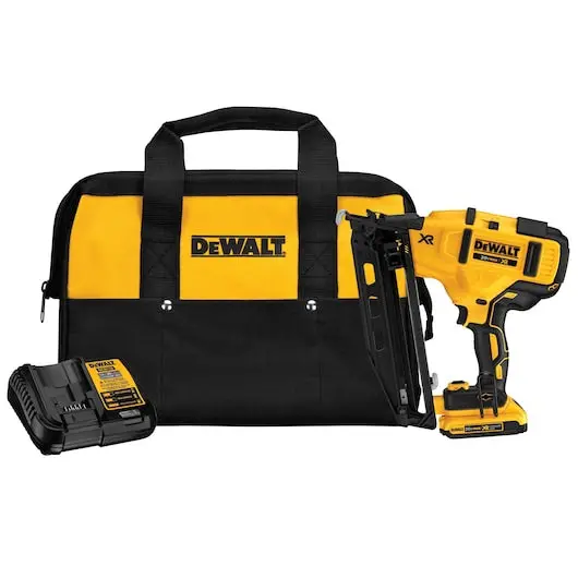 Dewalt 20V Max Xr 16Ga Angled Finish Nailer Kit – Dcn660D1 For Precision Fastening + Free 5Ah Battery 1