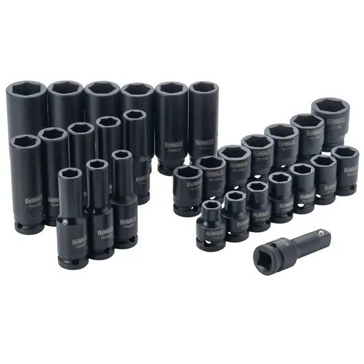 Dewalt 30-Piece 1/2" Metric Impact Socket Set For Heavy-Duty Applications - Dwmt19249 1