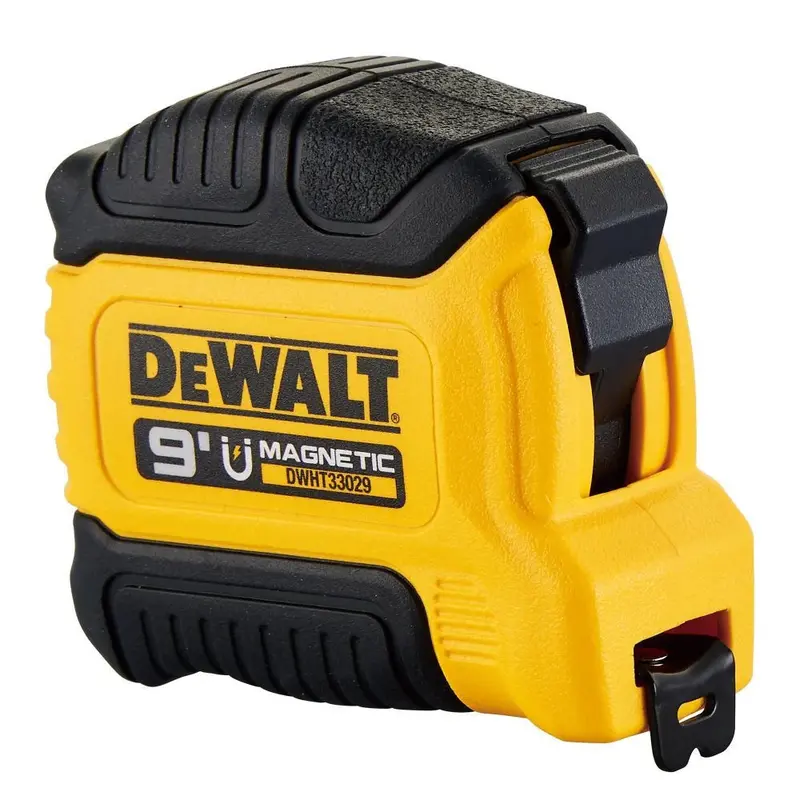 Dewalt 9-Foot Pocket Tape Measure With Strong Magnetic Back For Hands-Free Use 1