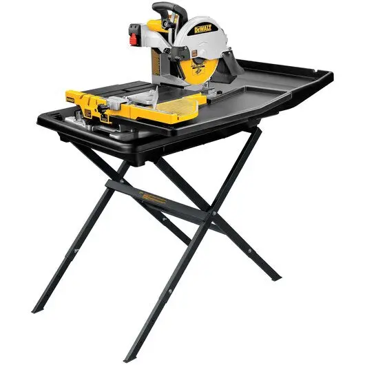 Dewalt D24000S 10-Inch Wet Tile Saw With Integrated Stand — Compact Pro-Grade Setup 1
