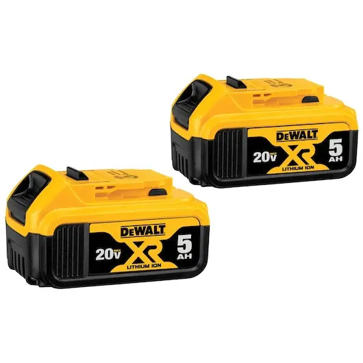 Dewalt Dcb205-2 5.0Ah Dual-Battery Kit + Free Dcf860B 1/4" Brushless High-Torque Impact Driver 1