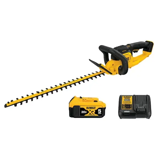 Dewalt Dcht820P1 20V Max Xr 22" Cordless Hedge Trimmer Kit – Includes 5.0Ah Battery 1