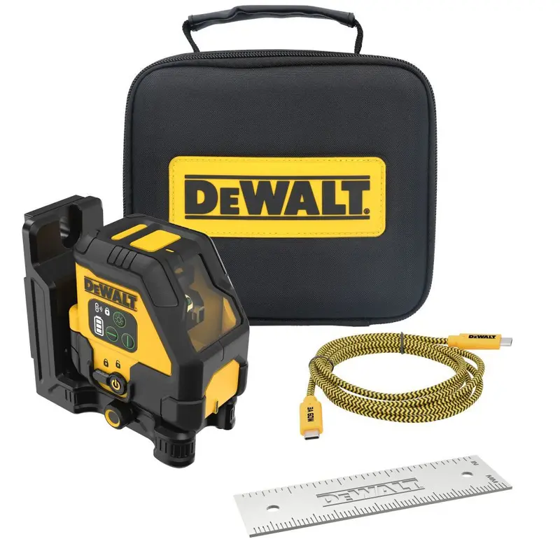 Dewalt Dcle14201G Green Cross-Line Usb-Rechargeable Laser Kit – Jobsite-Ready Leveling 1