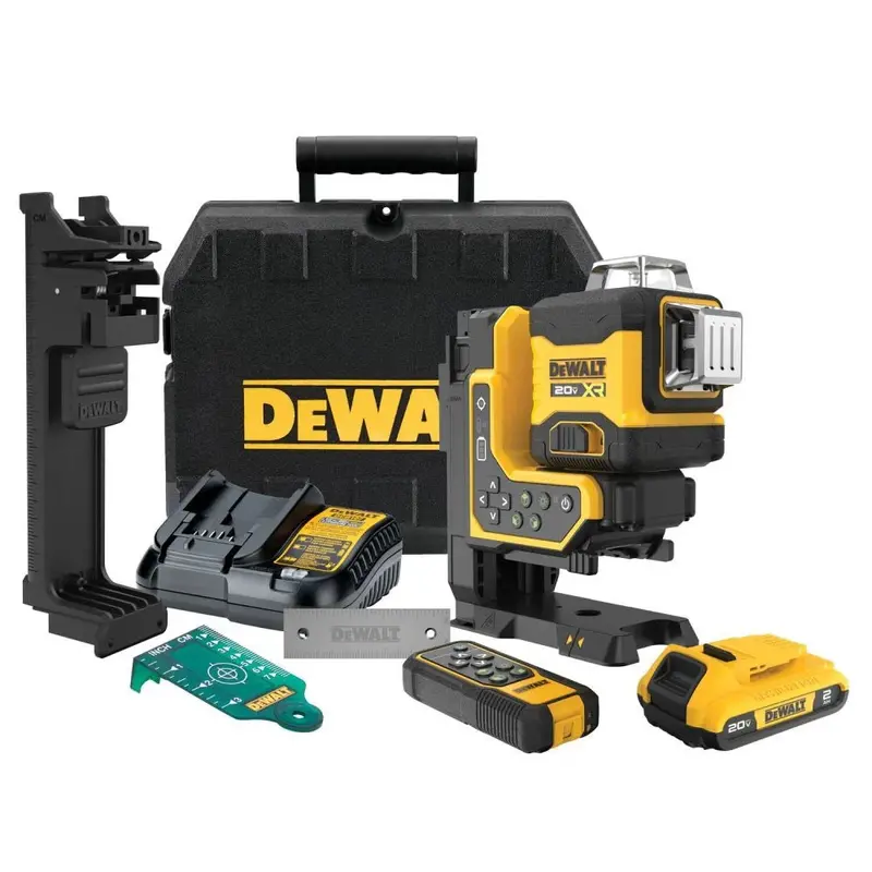 Dewalt Dcle34035D1 20V Max Xr Remote-Controlled Green Line Laser Kit — 3 X 360° Layout Coverage 1