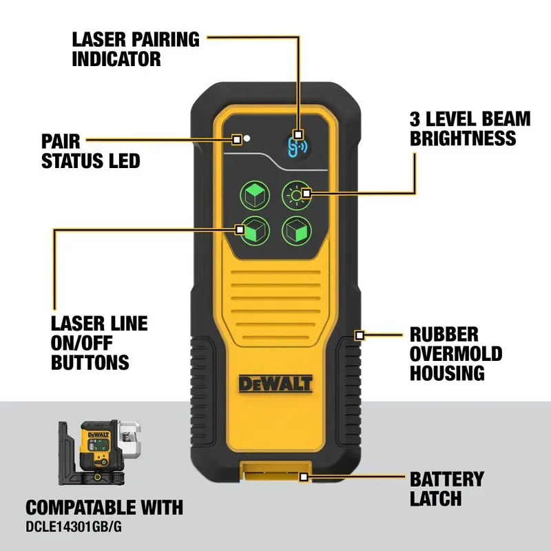 Dewalt Dcleausbrc3 Bluetooth Remote Control For Green Line And Spot Lasers — 330-Foot Range 1