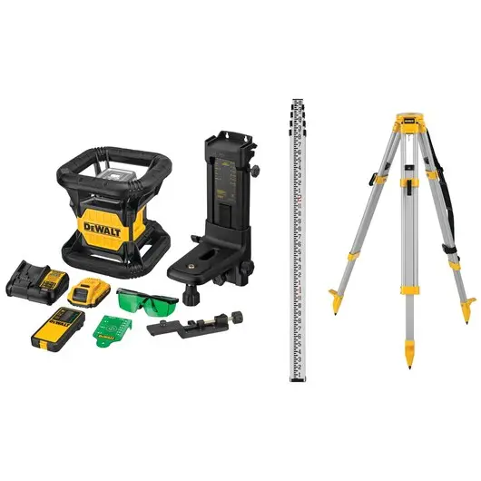 Dewalt Dw079Lgk 20V Max Green Rotary Tough Laser Kit – 2000 Ft Range, Ip67 Rated 1