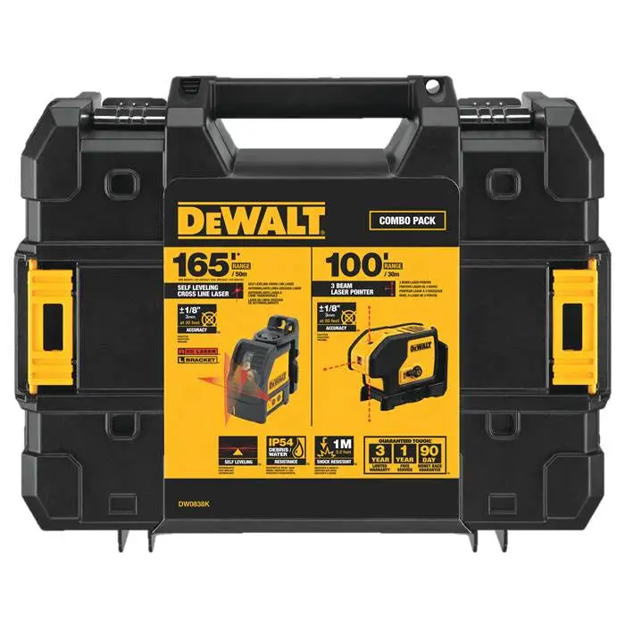 Dewalt Dw0838K Red Line Laser And 3-Beam Spot Kit — Professional Layout Solution 1