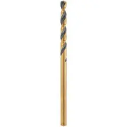 Dewalt Dw1110 5/32" Hss Jobber Drill Bit – Black & Gold Finish For General Purpose Drilling 1