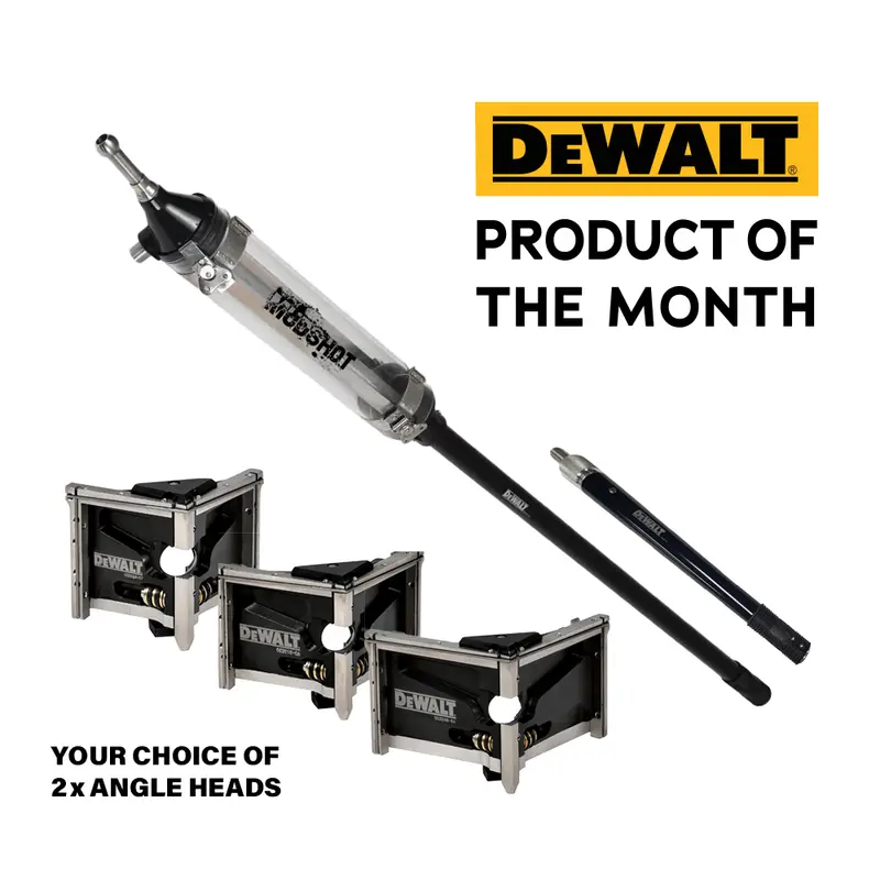Dewalt Mudshot Drywall Texture Gun With 18-Inch Extension And Angle Head Kit 1