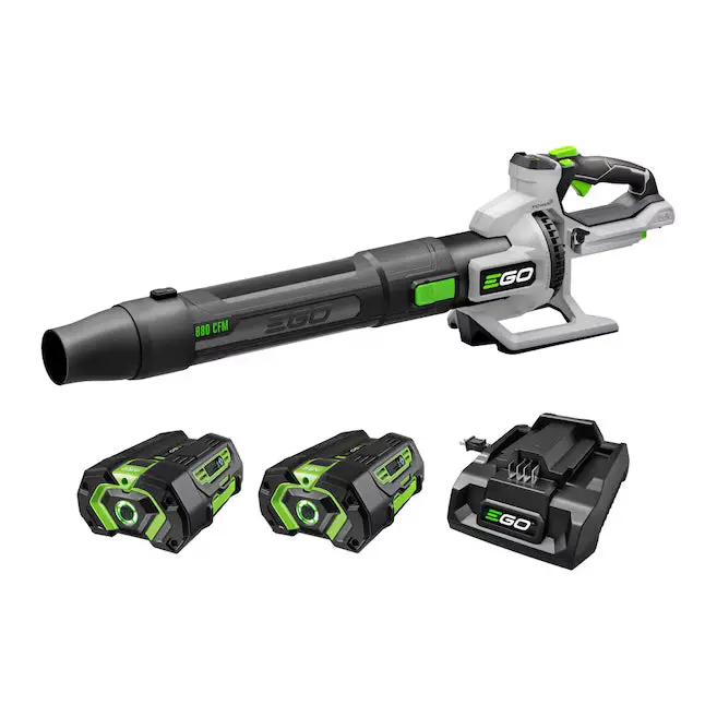 Ego Power+ 880 Cfm Handheld Leaf Blower – 200 Mph Airspeed With Dual 4Ah Batteries & Charger 1