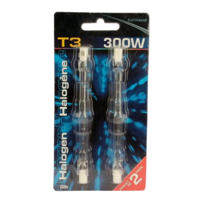 Electrmart T3 500W Halogen Bulbs – Twin Pack 1