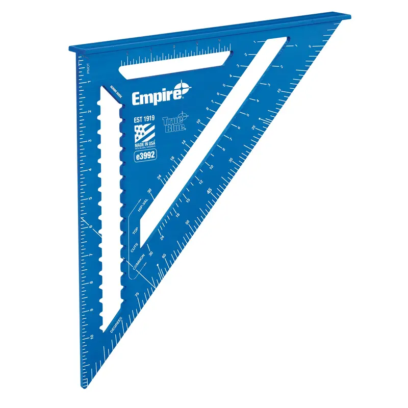 Empire E3992 – 12-Inch Rafter Square With Scribe Notches And Degree Scale 1