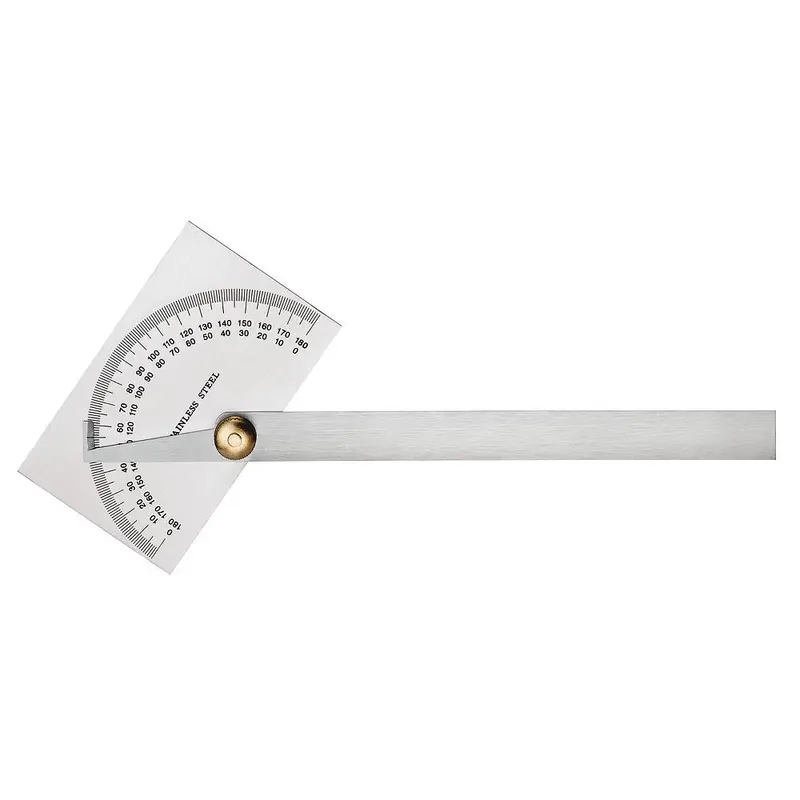 Empire Stainless Steel Protractor – Heavy-Duty 360° Angle Measuring Instrument 1