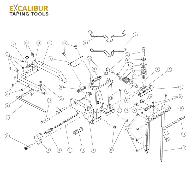 Excalibur Angle Head Tool Repair Components 1