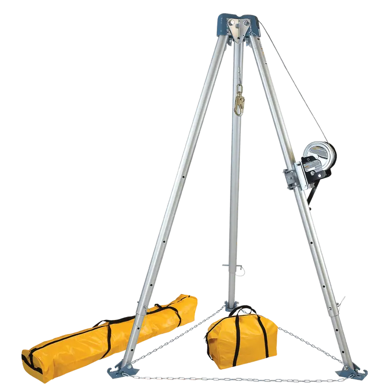 Falltech 11-Foot Confined Space Tripod With 60-Foot Galvanized Personnel Winch 1