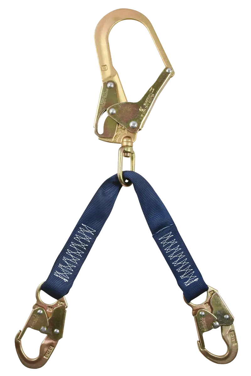 Falltech 19-Inch Rebar Positioning Assembly With Jacketed Webbing And Swivel Steel Rebar Hook 1