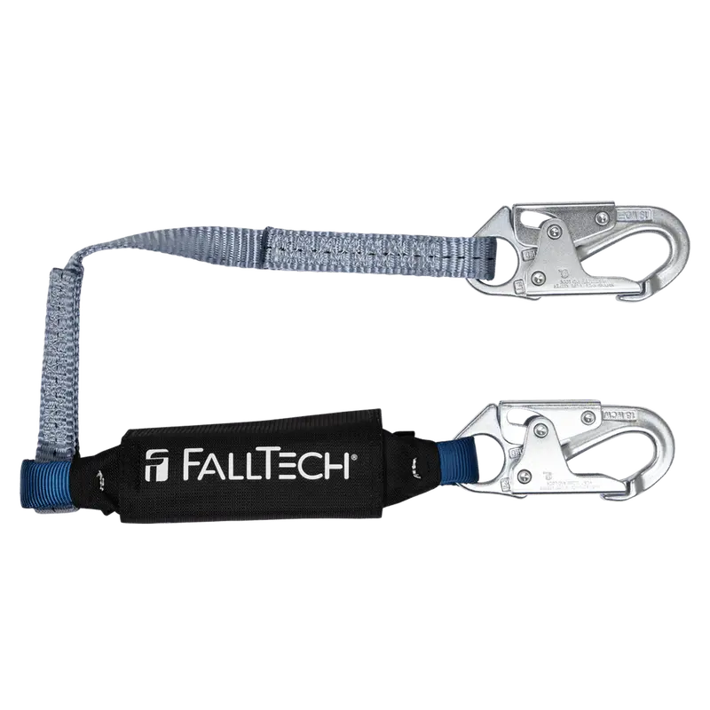 Falltech 3-Foot Viewpack Energy-Absorbing Single-Leg Lanyard With Steel Snap Hooks 1