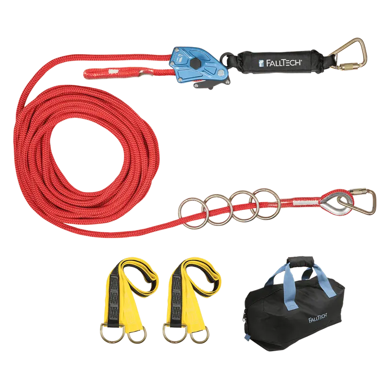 Falltech 30-Foot Temporary Horizontal Lifeline System For Up To Four Workers 1