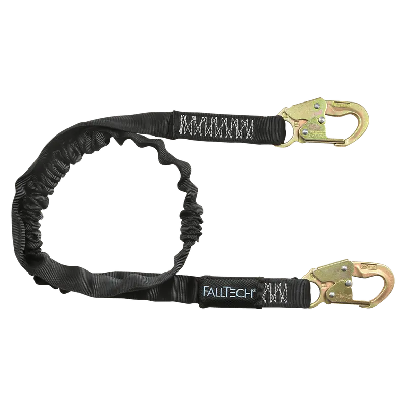 Falltech 6-Foot Heavyweight® Energy-Absorbing Single-Leg Lanyard With Steel Snap Hooks 1
