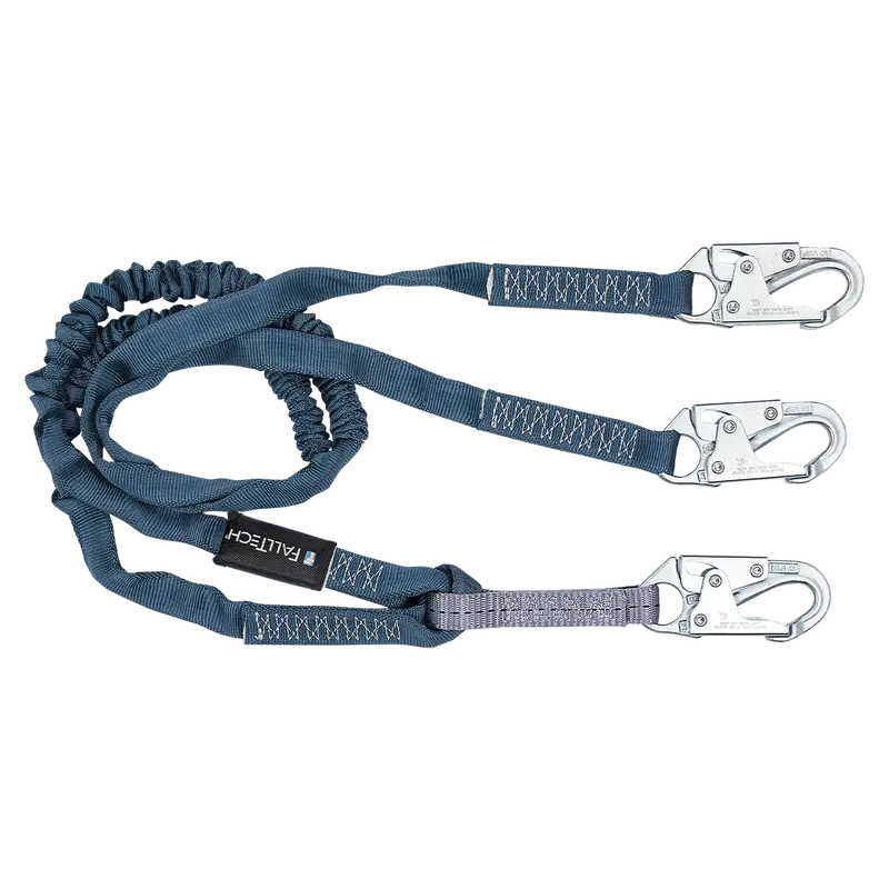 Falltech 6-Foot Internal Energy-Absorbing Double-Leg Lanyard With Steel Snap Hooks 1