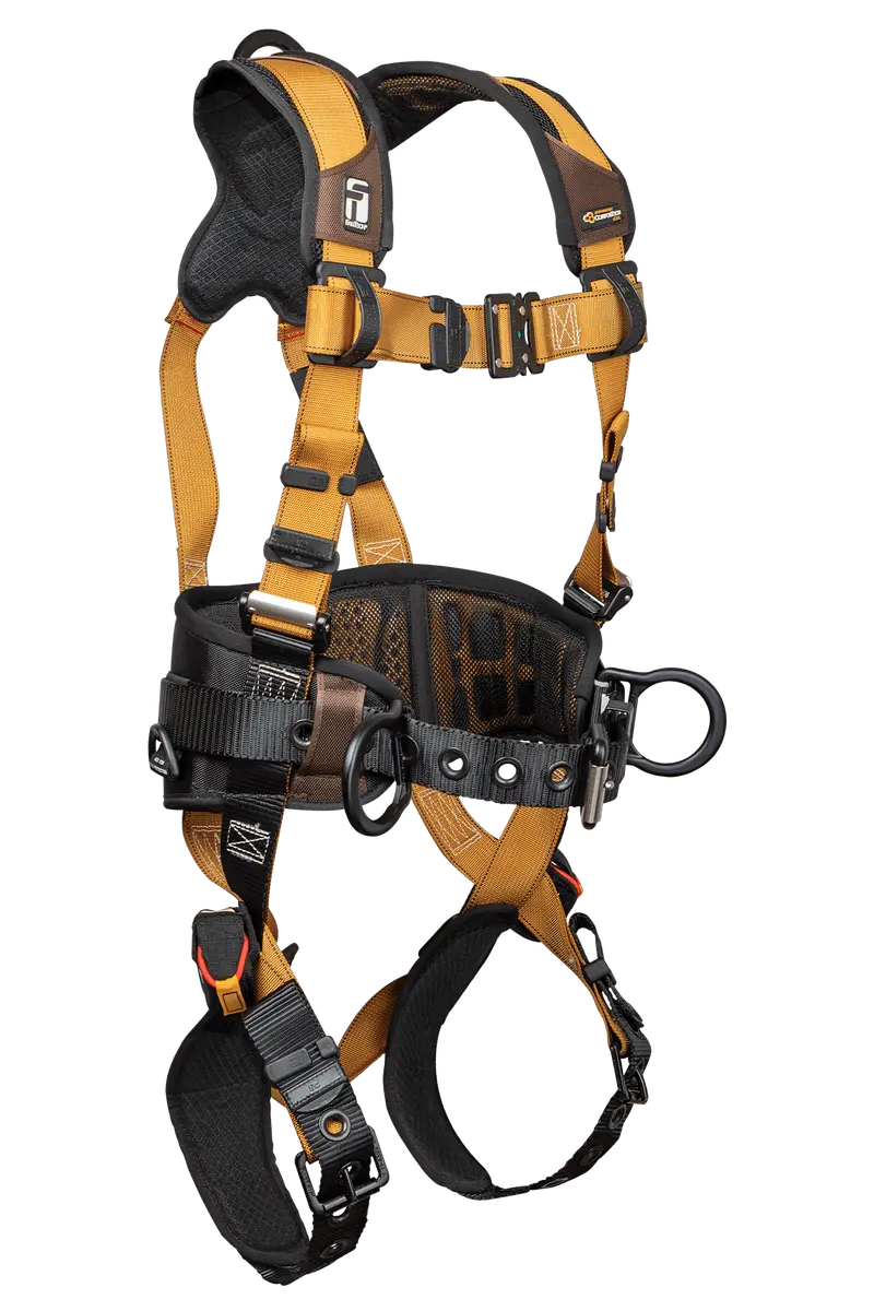 Falltech Advanced Comfortech® Gel 3D Belted Full Body Harness – Tongue-Buckle Leg Adjustments 1