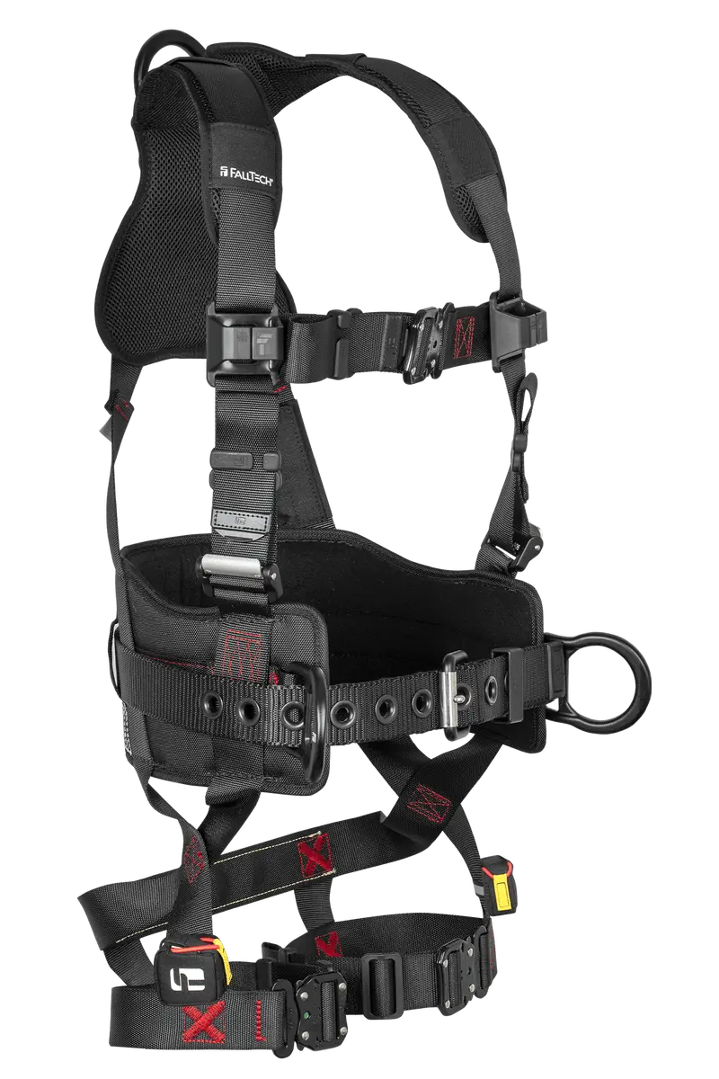 Falltech Ft-Iron™ 3D Construction Full Body Harness With Belt And Quick-Connect Buckle Leg Adjustment 1