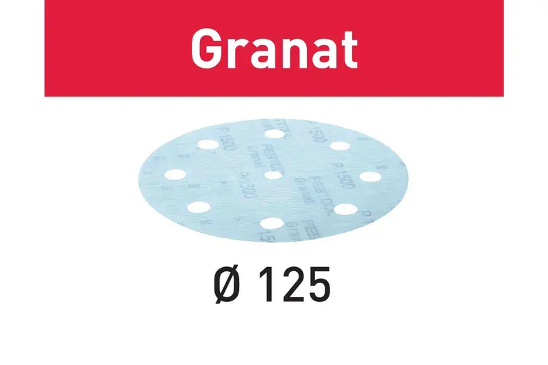 Festool Granat Stf Abrasive Sheets – 125Mm Diameter, Grit 8 (50-Pack) 1