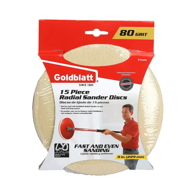 Goldblatt 9-Inch Sanding Discs – 15-Pack 1