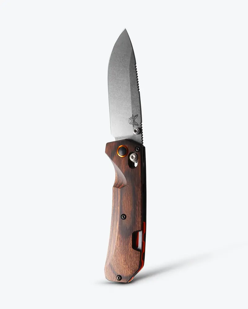Grizzly Creek Knife With Stabilized Wood Scales And Drop-Point Blade 1