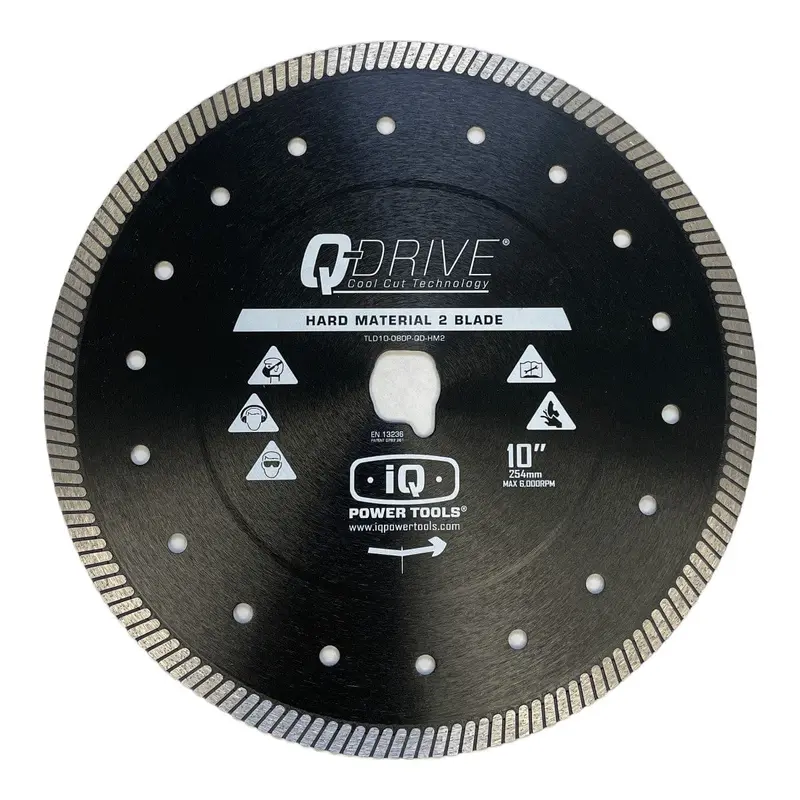 Iq 10-Inch Q-Drive Turbo Tile Blade — For Iq252 And Iqts244 Dry-Cut Dustless Saws 1