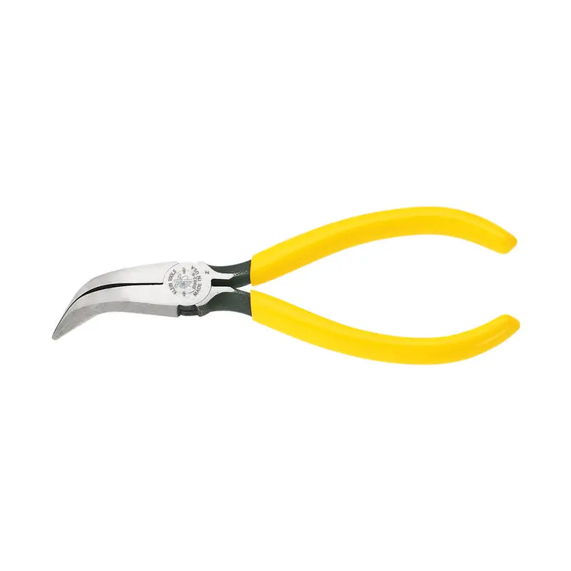 Klein Tools 6.5-Inch Curved Long Needle-Nose Pliers For Ergonomic Grip And Access 1