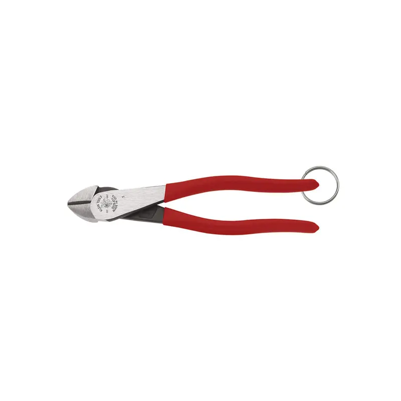 Klein Tools 8-Inch High-Leverage Diagonal Cutters With Tether Ring 1