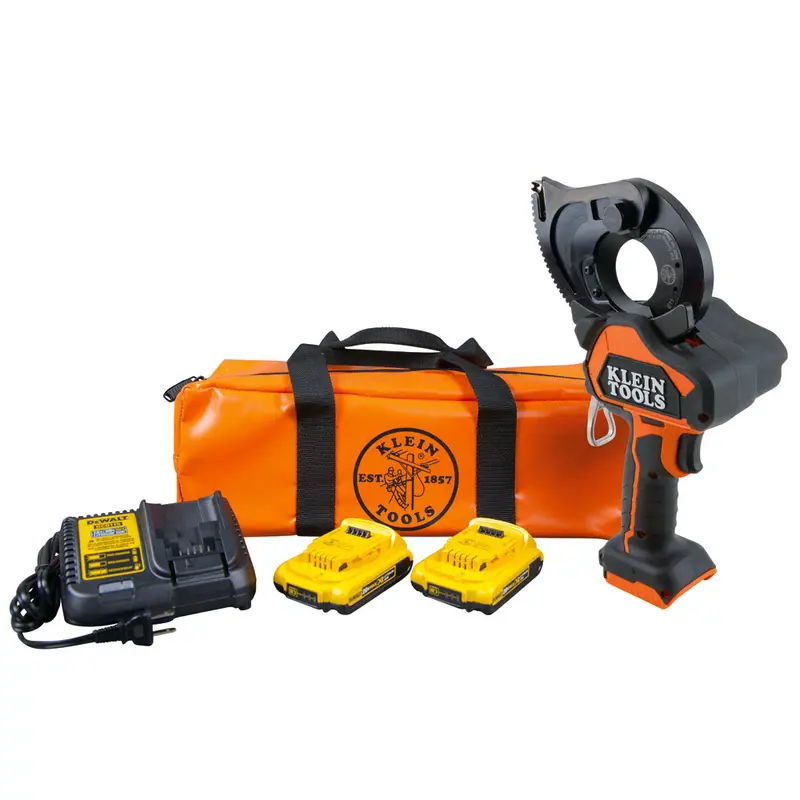 Klein Tools Cu/Al Closed-Jaw Cable Cutter Kit – 2 Ah Battery 1