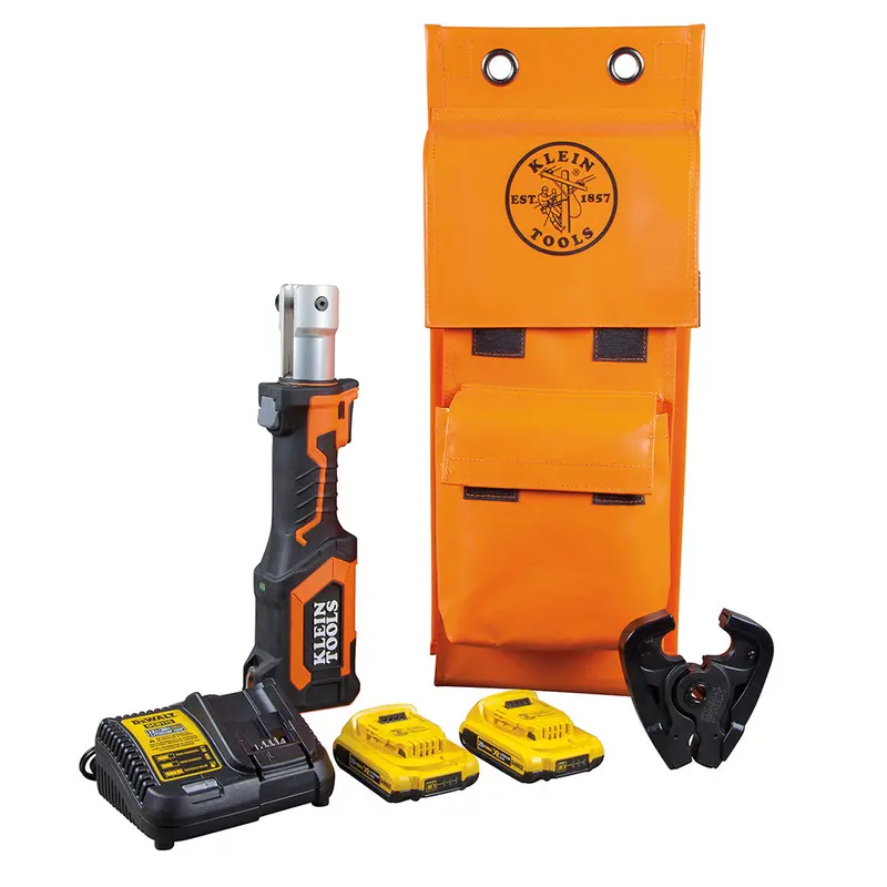Klein Tools D3 Groove Crimper Kit – 2 Ah Battery 1
