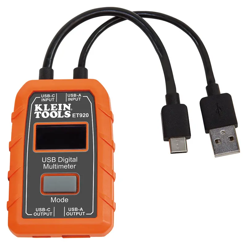 Klein Tools Dual-Port Usb Power Meter – Supports Usb-A And Usb-C Charging Analysis 1
