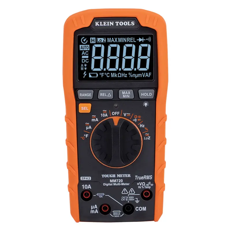 Klein Tools High-Voltage Trms Multimeter – 1000V Ac/Dc, Low-Z Mode & Temperature Testing 1